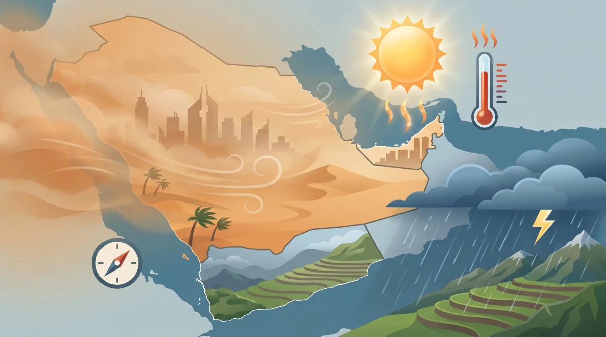 الوطني للارصاد يحذر من استمرار موجات الغبار الكثيف على الرياض وثمانية مناطق الريم الخميس