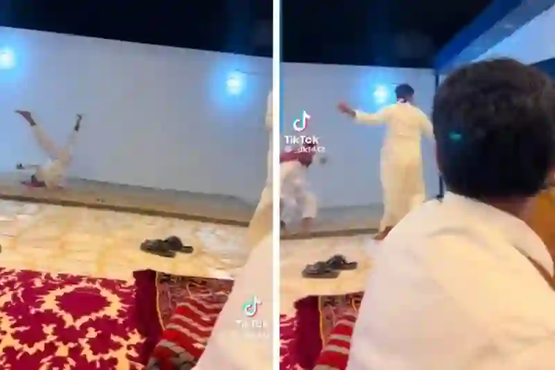فيديو مشجع هلالي يرمي صديقه النصراوي ويكسر ظهره احتفالاً بالفوز 