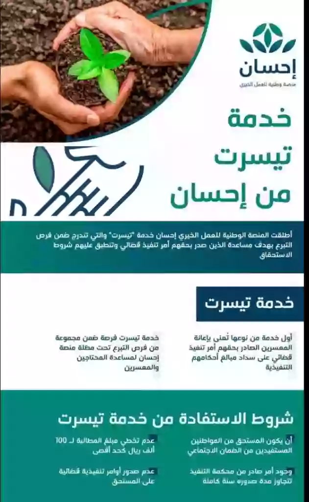 من هم المؤهلين للتسجيل في تيسرت من منصة إحسان 1445؟ وما هي الأوراق المطلوبة لقبول طلب المساعدة? 