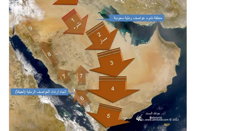 خريطة العواصف الغبارية والمواعيد التي ستصل فيها الى الرياض وجدة والخبر ومدينة سعودية ستختفي بالكامل بسبب الغبار 