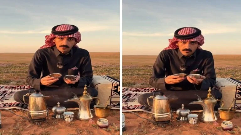 فيديو شاب سعودي يشرح باللغة الانجليزية طريقة تحضير القهوة السعودية صح 