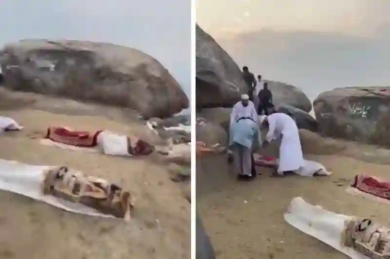 فيديو لحظة وفاة 4 أشخاص بصاعقة رعدية أثناء تواجدهم في غار ثور قرب مكة المكرمة 