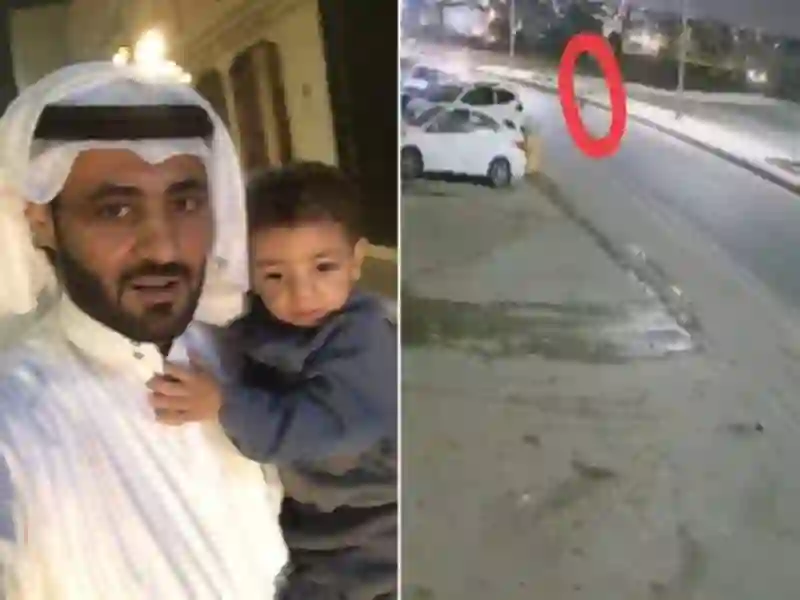 نجم تحدد من سيدفع تكاليف التصليح في صدام سيارتين لانقاذ طفل كان يقطع الشارع في الخرج 